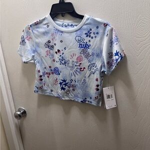 Girls Nike Dri-FIT Tee with Blue and Purple Graphics size 6